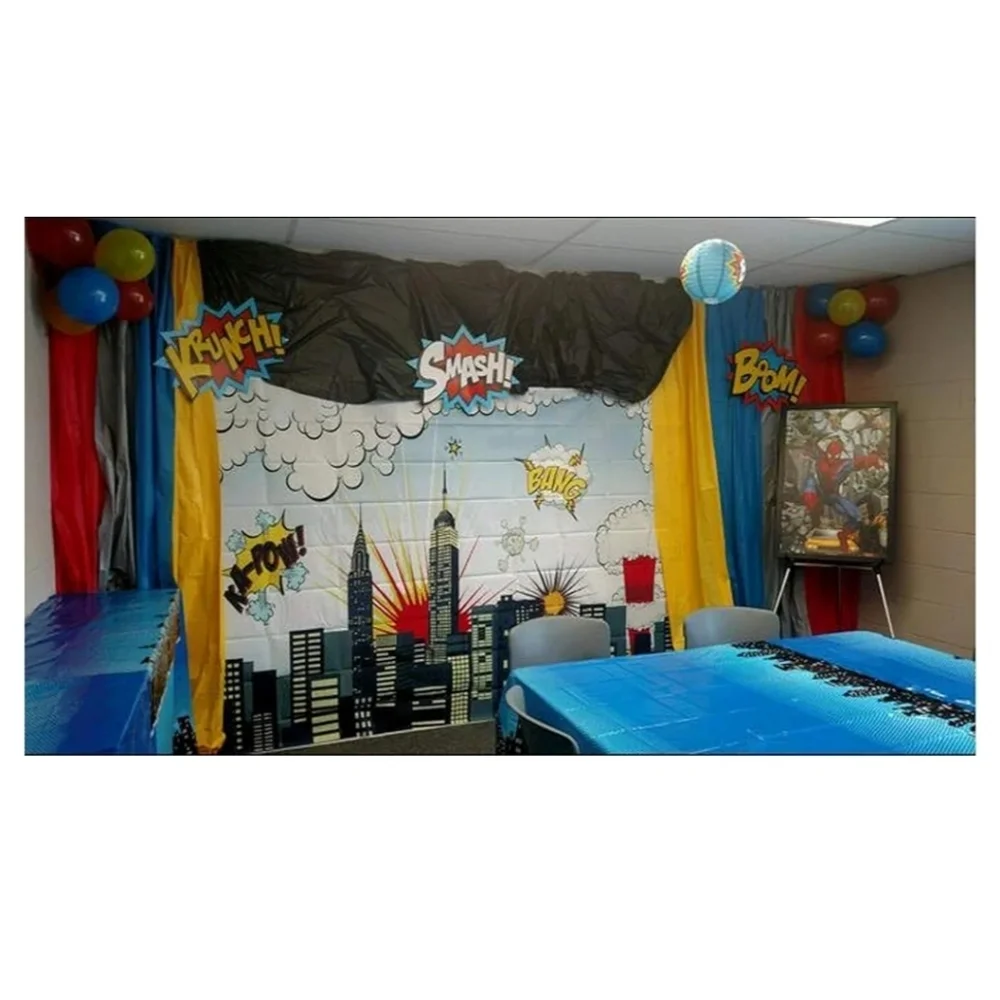 7X5FT Super City Vinyl Customized Photography Backdrop Background Studio Prop